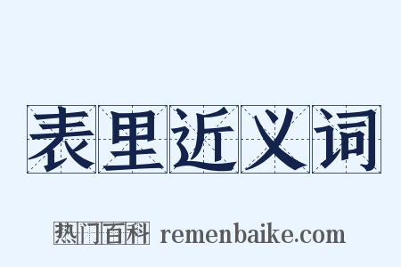 表里近义词是什么意思的图片